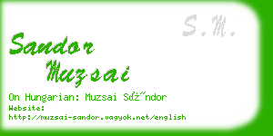 sandor muzsai business card